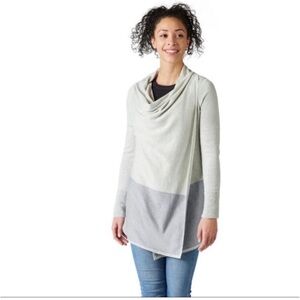 Smartwool Two tone Edgewood Wrap Sweater Wool Woman's Small Gray